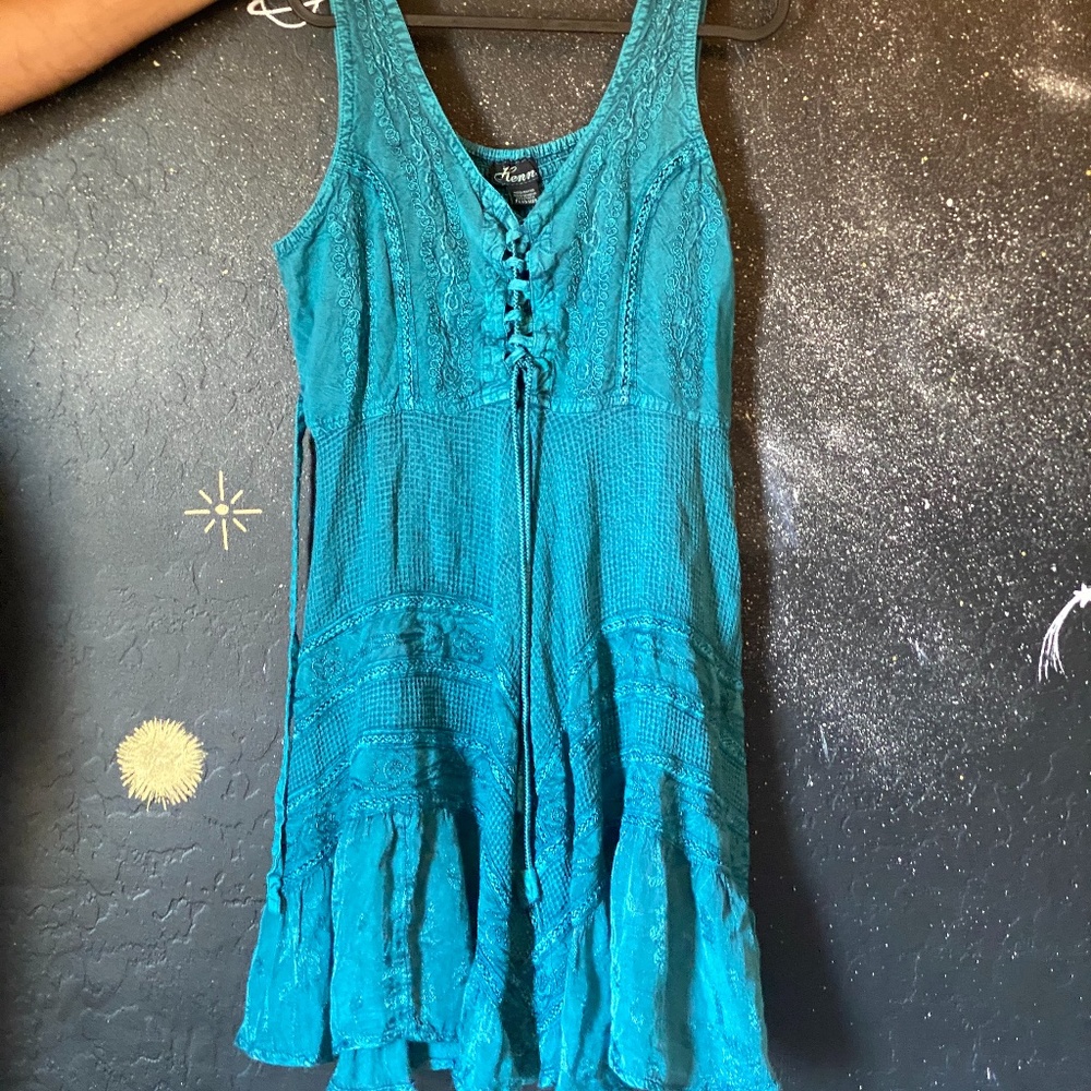 beautiful blue sun dress